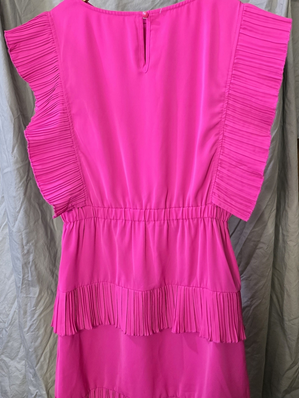 Bright Pink Ruffle Dress - Picture 2 of 2